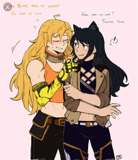 yang x blake fanart|blake x yang rwby.